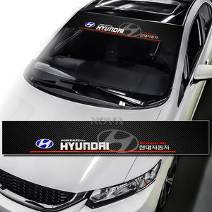 Hyundai Carbon Fiber Windshield Banner