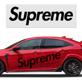 62" x 13" Supreme3M Racing Black Car Truck Side Body Vinyl Graphics Decal Sticker