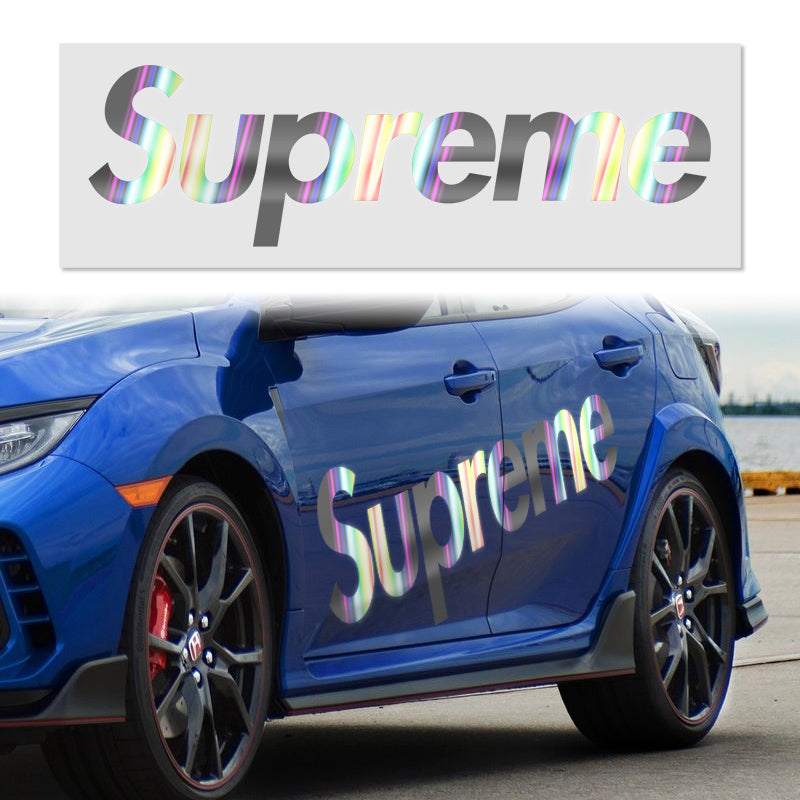 20 Supreme #1 Racing JDM Side Windshield Banner Car Sticker Truck Vinyl  Decal Color: White