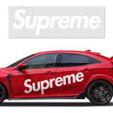 62" x 13" Supreme3M Racing White Car Truck Side Body Vinyl Graphics Decal Sticker