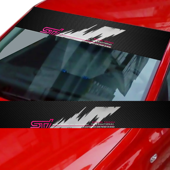 Subaru STI Carbon Fiber Windshield Banner
