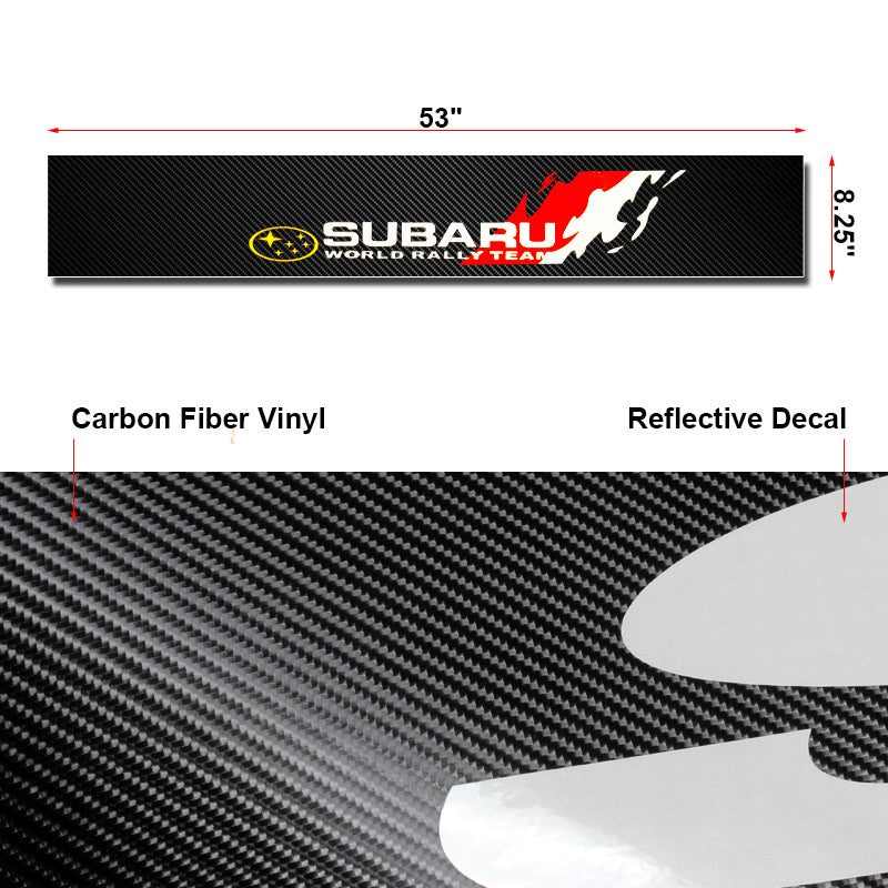 Subaru RALLY Carbon Fiber Windshield Vinyl Banner Decal Sticker ...