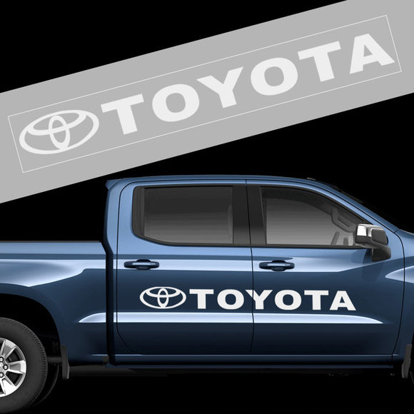 Toyota Windshield Rear Window Bumper Banner Side Outline Vinyl Decal Sticker