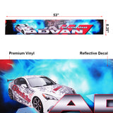 53" x 8 For ADVAN Windshield Non-Fading Vinyl Banner Decal sticker GTR WRX RSX FRS