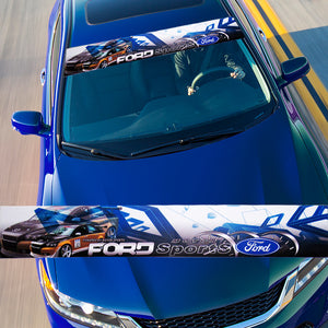 For FORD SPORTS FORD RACING Car Window Windshield Vinyl Banner Decal Sticker