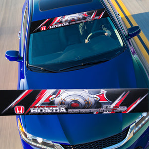 Car Window Windshield Vinyl Banner For HONDA MUGEN CIVIC i-VTEC Decal Sticker X1