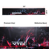 Car Window Windshield Vinyl Banner For HONDA MUGEN CIVIC i-VTEC Decal Sticker X1