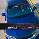 Car Window Windshield Vinyl Banner For HONDA MUGEN CIVIC i-VTEC Decal Sticker X1
