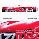 Front Windshield UV-Resistant Vinyl For Mazda Speed Racing Banner Decal Sticker