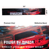 Front Windshield UV-Resistant Vinyl For Mazda Speed Racing Banner Decal Sticker