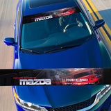 Front Windshield UV-Resistant Vinyl For Mazda Speed Racing Banner Decal Sticker