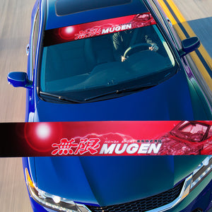 For Windshield UV-Resistant Banner Decal Sticker HONDA Mugen Power Drift Racing