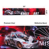 Front Window Windshield Vinyl Banner Decal Sticker For Mitsubishi EVO RALLIART