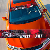For MITSUBISHI RALLIART EVO ECLIPSE Car Window Windshield Vinyl Banner Decal Sticker