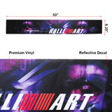 For Mitsubishi MOTOR RALLIART Front Window Windshield Vinyl Banner Decal Sticker