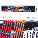 For MITSUBISHI RALLIART EVO ECLIPSE Car Window Windshield Vinyl Banner Decal Sticker