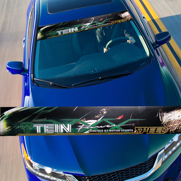 JDM TEIN Super Car Window Windshield UV-Resistant Vinyl Banner Decal Sticker 53