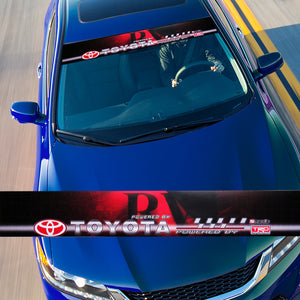 53" Windshield UV-Resistant Vinyl Banner For TOYOTA JDM TRD Racing Decal Sticker