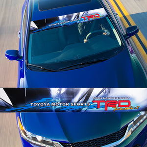 53" Windshield UV-Resistant Vinyl Banner For TOYOTA JDM TRD Racing Power Decal Sticker