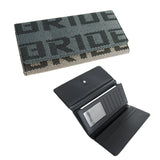 Bride Gradation Black Leather Trifold Clutch