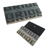 Bride Gradation Black Leather Trifold Clutch