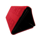 Red Gradation Bride Racing Wallet Clutch Trifold Fabric Leather L