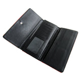 Red Gradation Bride Racing Wallet Clutch Trifold Fabric Leather L