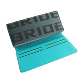 Bride Gradation Teal Leather Trifold Clutch