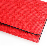 RECARO Gradation Red Leather Trifold Clutch