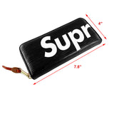 High Quality Leather Supreme3M Wallet - Black