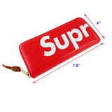 High Quality Leather Supreme3M Wallet - Red