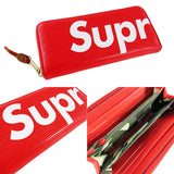 High Quality Leather Supreme3M Wallet - Red