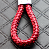 Nissan Red BV Style Calf Leather Keychain