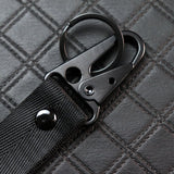 AUDI Universal Set Carbon Fiber Look Seat Belt Cover with Keychain Metal Key Ring Hook