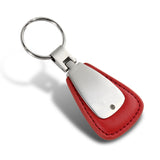 Ford Mustang Logo Tear Drop Authentic RED Leather Key Fob Keyring Keychain