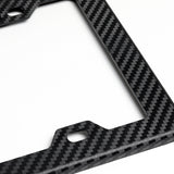 Mitsubishi Ralliart Carbon Fiber Look ABS License Plate Frame with Emblem
