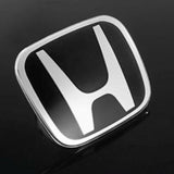 JDM H Emblem 2PCS Set Black Front & Rear For HONDA CIVIC Coupe 2DR Si DX EX 06-11