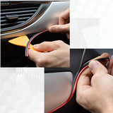 Purple 16.4 ft Interior Edge Gap Line Moulding Trim Molding Strip & Rim Protector Set Auto Car Décor