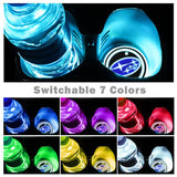 For SUBARU Switchable 7 Color LED Cup Holder Car Button Mat Atmosphere Light 2PCS