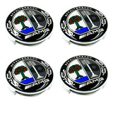 Mercedes-Benz AMG 4 pcs Wheel Center Caps Wreath Emblem Hub WC4PC504 with Black Screw Caps Cover Set