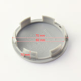 Honda Set of Four Silver and Black Wheel Center Caps (69mm)