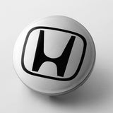 Honda Set of Four Silver and Black Wheel Center Caps (69mm)