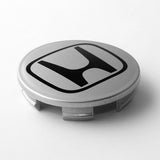 Honda Set of Four Silver and Black Wheel Center Caps (69mm)