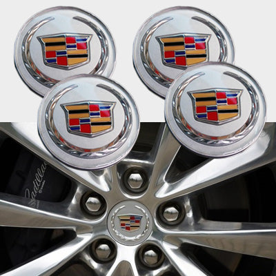 4 pcs SET Silver Wheel Center Hub Caps For Cadillac ATS CTS DTS SRX STS XLR XTS 66mm (2 ⅝ inches) New