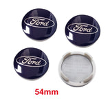 4pcs BLUE Wheel Center Hub Caps Emblem Rim Hubcap Cover 54mm for Ford 6M21-1003-AA