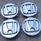 4PCS Wheel Center Caps Honda 3D Chrome Logo 69 MM / 2.72" -H2- Accord Civic NEW