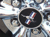 4PCS For Ford Mustang Horse Black Wheel Rim Center Hub Caps Clips 2.68" 68MM