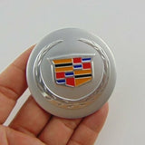 4 pcs SET Silver Cadillac 65mm Car Wheel Center Hub Caps Trim Emblem Stickers NEW