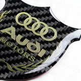 Audi Gold 3D Carbon Fiber Emblem Sticker