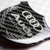 Audi Silver 3D Carbon Fiber Emblem Sticker